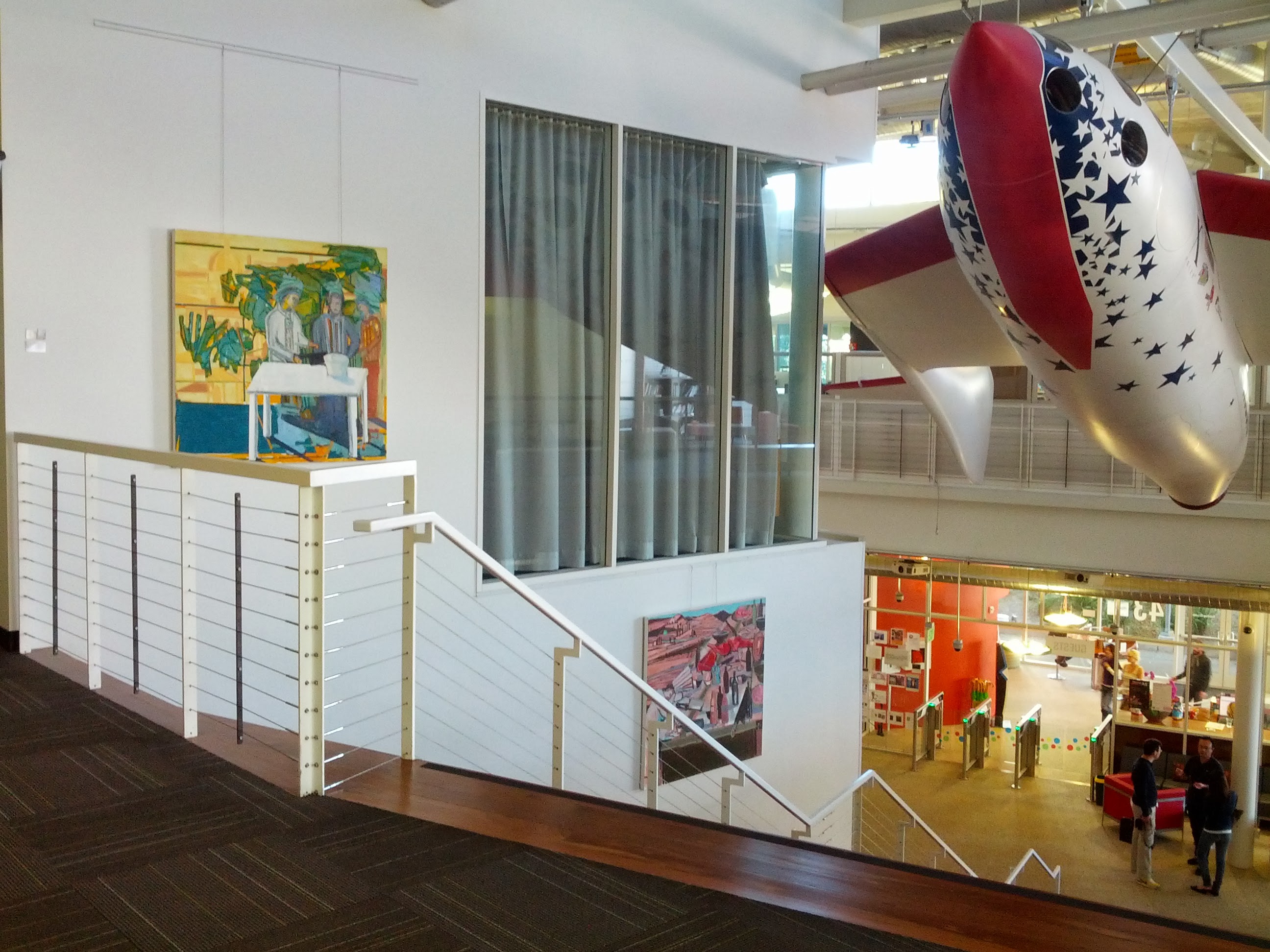 Google lobby exhibition — colorful paintings, second floor
